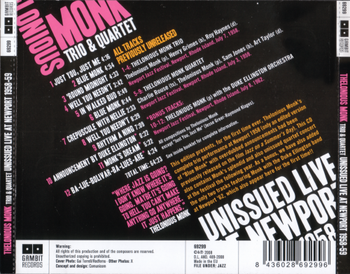 Thelonious Monk - Unissued Live at Newport 1958-59 (2008) FLAC