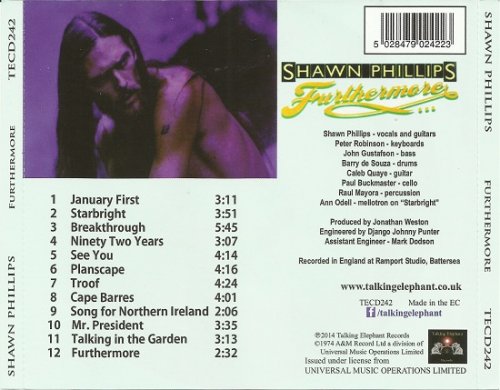 Shawn Phillips - Furthermore (Reissue) (1974/2014)