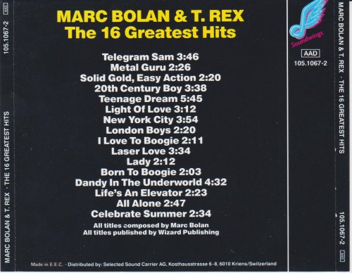 Marc Bolan & T. Rex - The 16 Greatest Hits (1993)