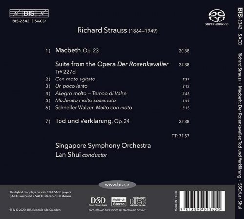 Singapore Symphony Orchestra & Lan Shui - R. Strauss: Macbeth, Rosenkavalier Suite & Tod und Verklärung (2020) [Hi-Res]