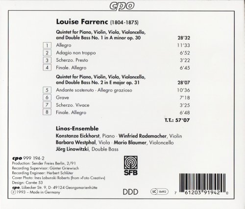 Linos-Ensemble - Louise Farrenc: Piano Quintets, Opp. 30 & 31 (1993)