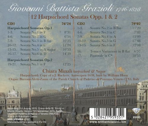 Chiara Minali - Grazioli: 12 Harpsichord Sonatas Opp. 1 & 2 (2020) [Hi-Res]