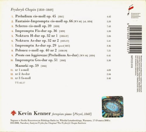 Kevin Kenner - Chopin: 4 Impromptus, Scherzo, Polonaise, Nocturnes, Mazurkas (2009)