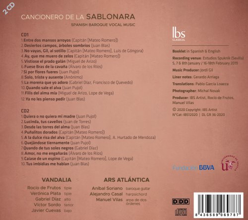 Víctor Sordo, Ars Atlantica, Vandalia, Javier Cuevas - Cancionero sablonara (2020) [Hi-Res]