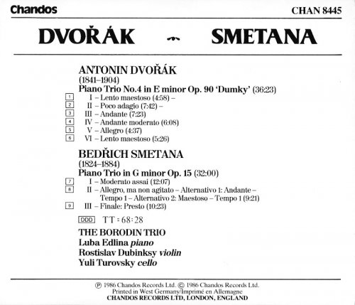 The Borodin Trio - Dvořák, Smetana: Piano Trios (1986)