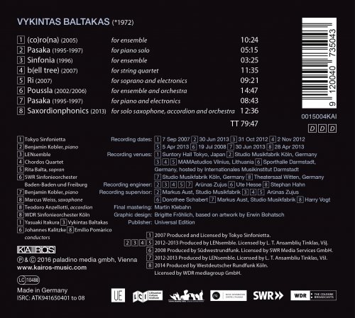 Various Artists - Vykintas Baltakas: b(ell tree) (2016/2020)