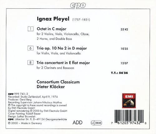 Consortium Classicum - Pleyel: Octet & Trios (2007) CD-Rip