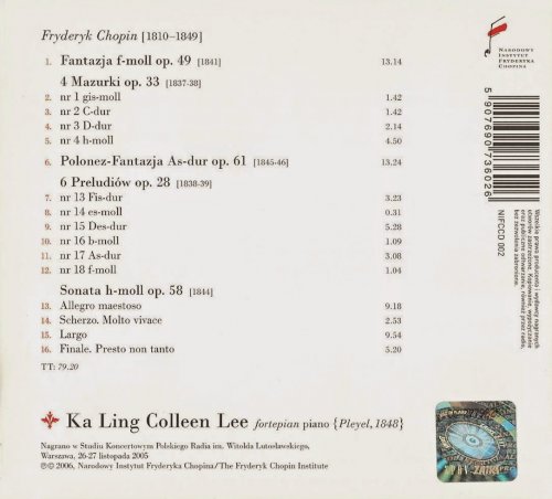 Ka Ling Colleen Lee - Chopin: Fantasy, 4 Mazurkas, Polonaise-Fantasy, 6 Preludes, Sonata (2006)