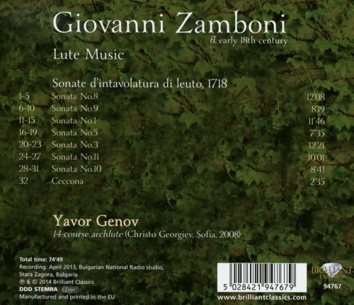 Yavor Genov - Zamboni: Lute Music (2014)