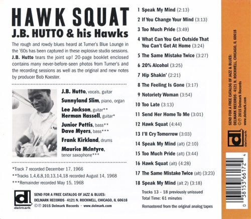 J.B. Hutto And His Hawks - Hawk Squa (Reissue) (1968/2015)