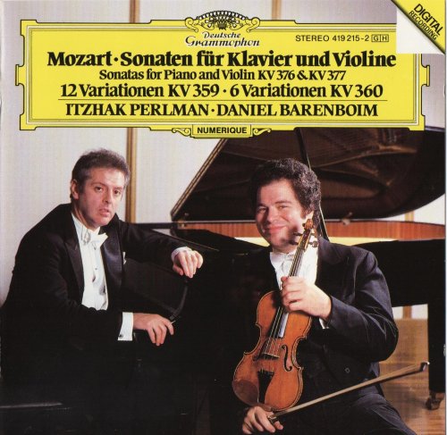 Itzhak Perlman & Daniel Barenboim - Mozart: Violin Sonatas K.376, K.377, Variations (1987) CD-Rip