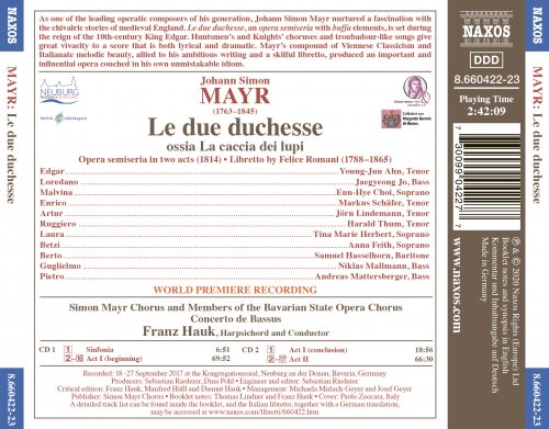 Simon Mayr Chourus and Members of the Bavarian State Opera Chourus, Concerto de Bassus & Franz Hauk - Mayr: Le due duchesse (2020) [Hi-Res]