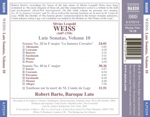 Robert Barto - Weiss, S.L.: Lute Sonatas, Vol. 10 (2010)