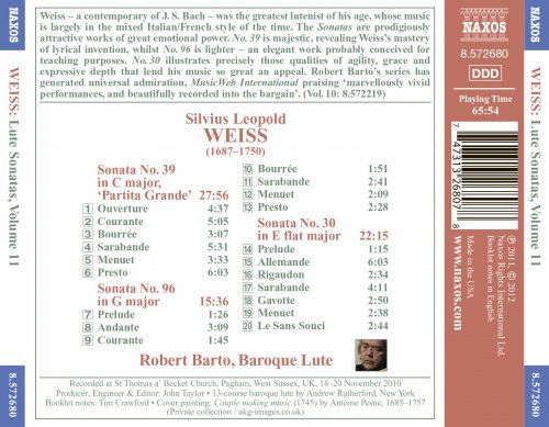 Robert Barto - Weiss, S.L.: Lute Sonatas, Vol. 11 (2012)