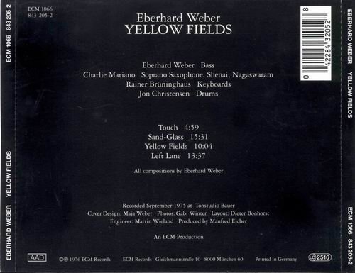 Eberhard Weber - Yellow Fields (1976) CD Rip