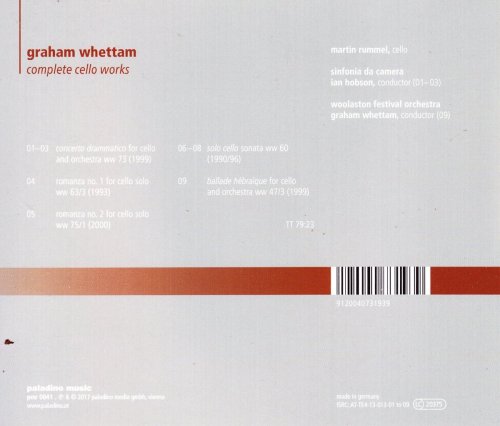 Martin Rummel - Whettam: Complete Cello Works (2020)