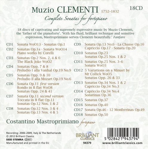 Costantino Mastroprimiano - Clementi: Complete Sonatas for Fortepiano (2012) [flac]
