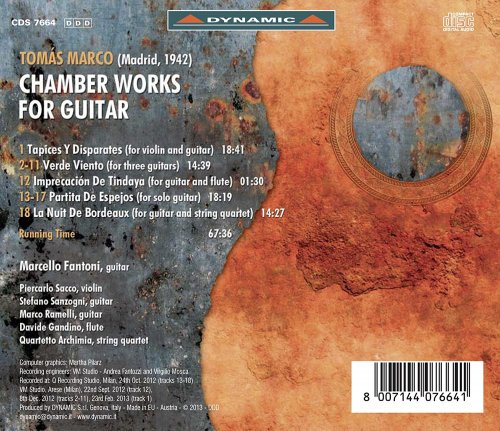 Marcello Fantoni, Piercarlo Sacco, Stefano Sanzogni, Marco Ramelli & Davide Gandino - Tomás Marco: Chamber Works for Guitar (2013)