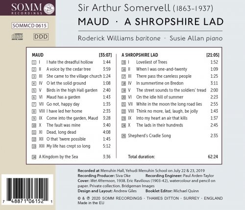 Roderick Williams & Susie Allan - Somervell: Maud & A Shropshire Lad (2020) [Hi-Res]