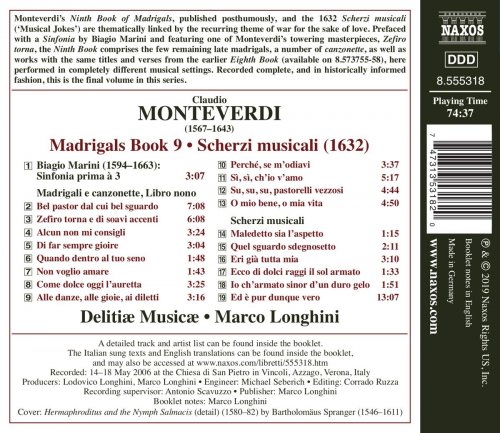 Delitiae Musicae, Marco Longhini - Monteverdi: Madrigals Book 9, Scherzi Musicali (2019)