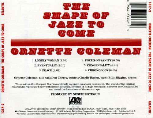 Ornette Coleman - The Shape Of Jazz To Come (1959) CD Rip