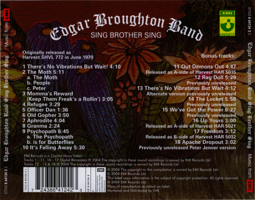 Edgar Broughton Band - Sing Brother Sing (Remastered) (1970/2004)
