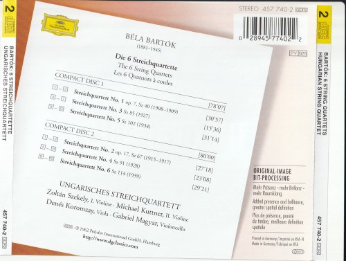 Hungarian String Quartet - Bartok: 6 String Quartets (1999)