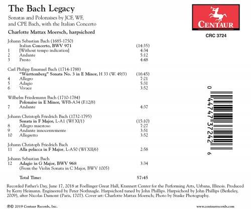 Charlotte Mattax Moersch - The Bach Legacy (2020)