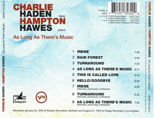 Charlie Haden & Hampton Hawes - As Long As There's Music (1993)