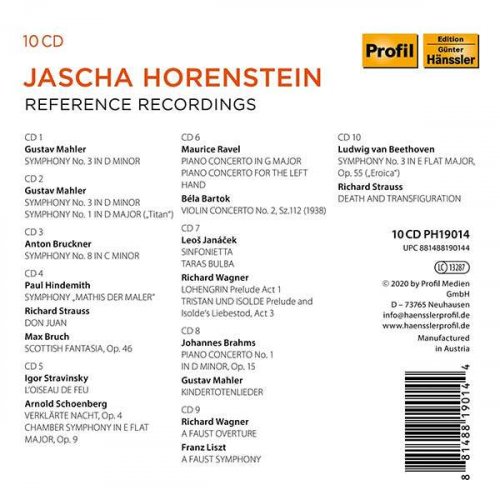 Highgate School Choir, Orpington Junior Singers, Südwestfunk-Chor Baden-Baden, Claudio Arrau - Jascha Horenstein - Reference Recordings (2020)