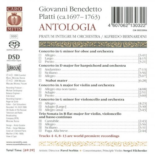 Pratum Integrum Orchestra - Giovanni Benedetto Platti: Antologia (2006) [SACD]