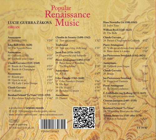 Lucie Guerra Žáková - Lucie Žáková: Popular Renaissance Organ Music (2014/2020)