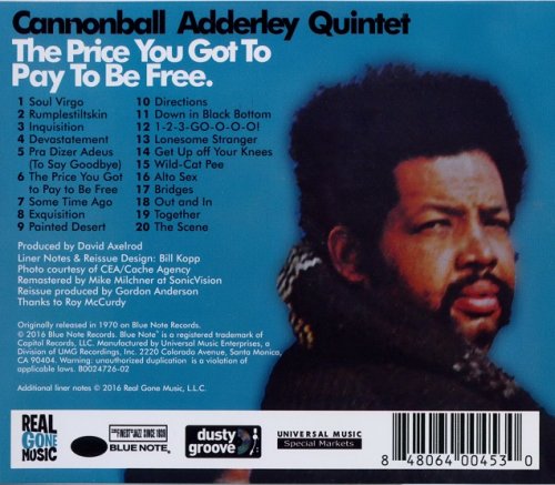 Cannonball Adderley Quintet - The Price You Got To Pay To Be Free. (1970) [2016] CD-Rip