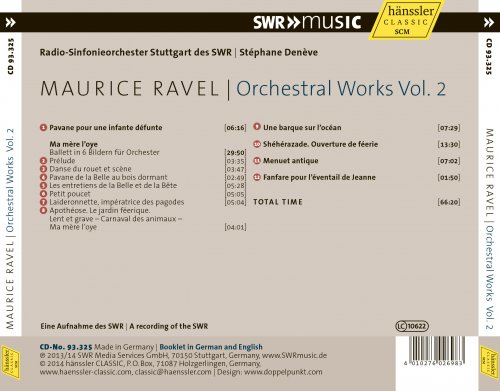 Radio-Sinfonieorchester Stuttgart des SWR, Stéphane Denève - Ravel: Orchestral Works, Vol. 2 (2014)