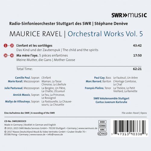 Radio-Sinfonieorchester Stuttgart des SWR & Stephane Deneve - Ravel: Orchestral Works, Vol. 5 (2017)