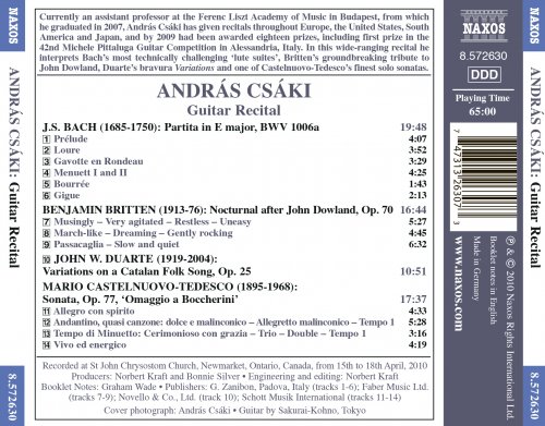 Andras Csaki - Guitar Recital: Csaki, Andras (2010)