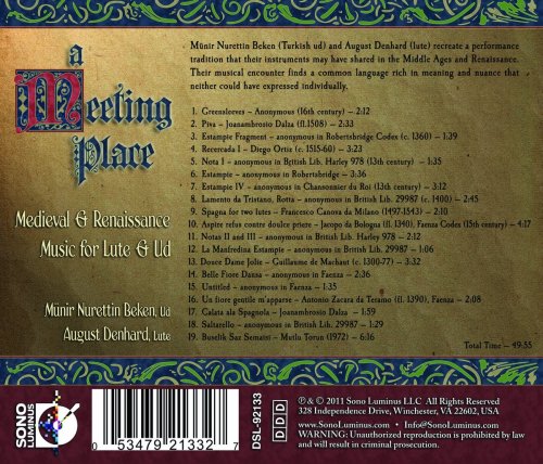 Münir Nurettin Beken & August Denhard - A Meeting Place: Medieval & Renaissance Music for Lute & Ud (2011)