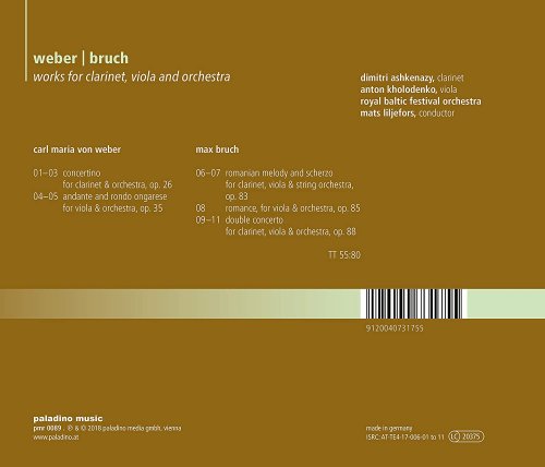 Dimitri Ashkenazy - Weber & Bruch: Works for Clarinet, Viola & Orchestra (2018/2020)
