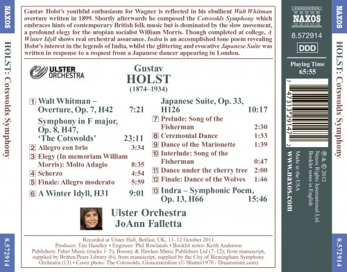 Ulster Orchestra, JoAnn Falletta - Holst: Orchestral Works (2012) [Hi-Res]