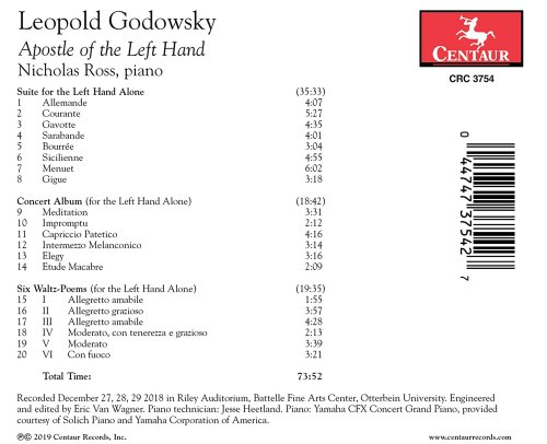 Nicholas Ross - Godowsky: Apostle of the Left Hand (2020)