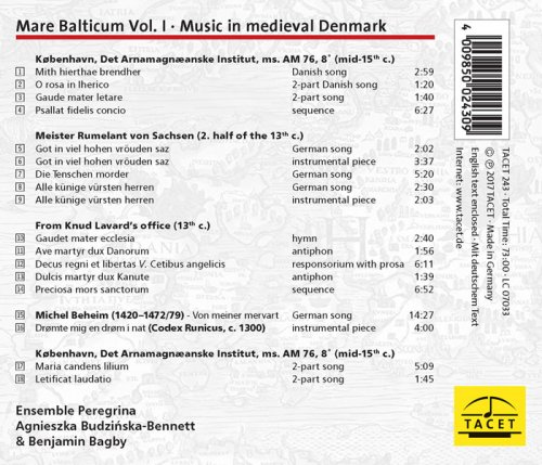 Ensemble Peregrina - Mare Balticum, Vol. 1: Music in Medieval Denmark (13th - 15th Century) (2020)