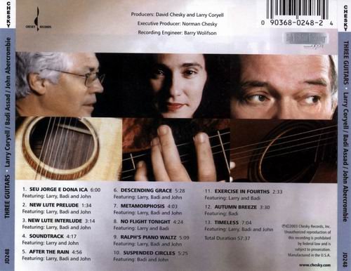Larry Coryell, Badi Assad, John Abercrombie - Three Guitars (2003) CD Rip