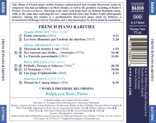 Ralph Van Raat - French Piano Rarities (2020) [Hi-Res]