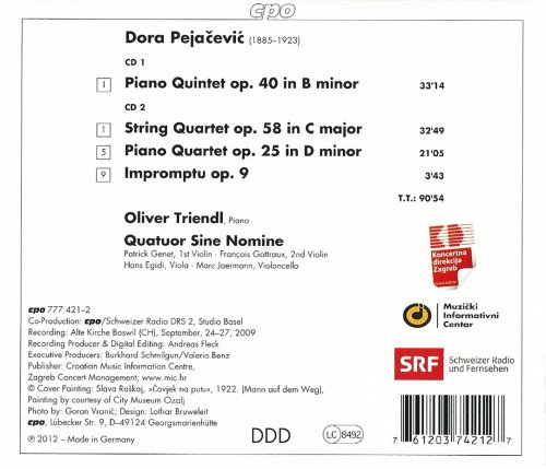 Oliver Triendl, Quatuor Sine - Dora Pejačević: Chamber Works (2013)