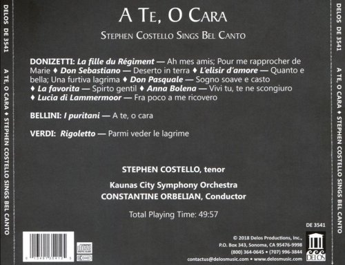 Stephen Costello - A te, o cara: Stephen Costello Sings Bel Canto (2018) CD-Rip