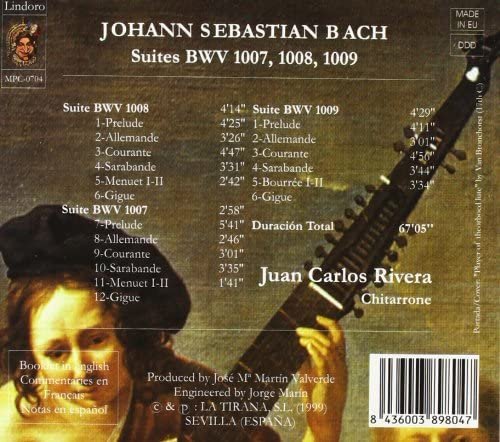 Juan Carlos Rivera - Johann Sebastian Bach - Suites BWV 1007, 1008, 1009 (1999)