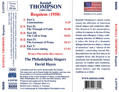 The Philadelphia Singers, David Hayes - Thompson: Requiem (2016) [Hi-Res]