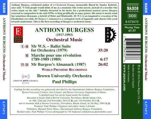 Brown University Orchestra, Paul Phillips - Burgess: Orchestral Music (2016) [Hi-Res]