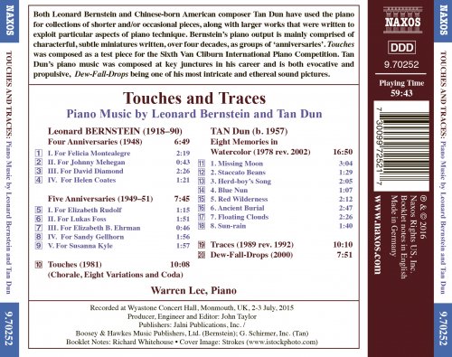Piano Music by Leonard Bernstein, Tan Dun, Warren Lee - Touches & Traces (2016) [Hi-Res]
