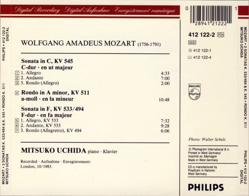 Mitsuko Uchida - Mozart: 2 Sonatas, Rondo (1984)